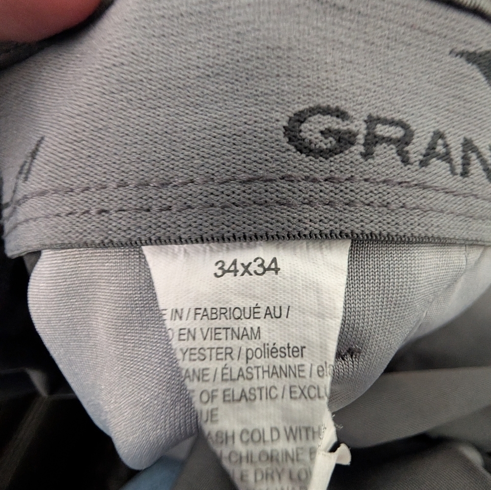 Grand Slam Men's Dark Gray Chinos - Picture 4 of 4